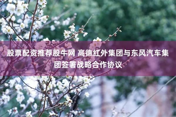 股票配资推荐股牛网 高德红外集团与东风汽车集团签署战略合作协议