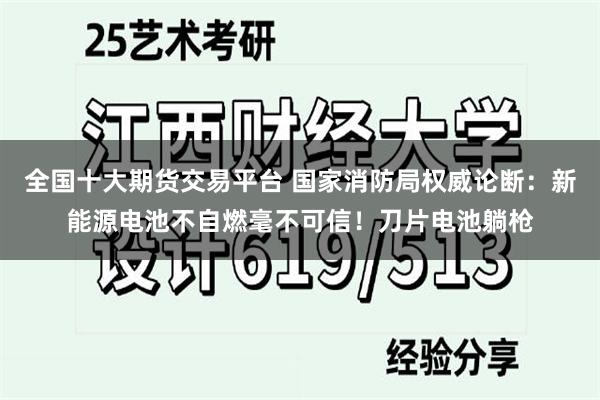 全国十大期货交易平台 国家消防局权威论断：新能源电池不自燃毫不可信！刀片电池躺枪