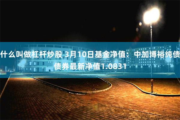 什么叫做杠杆炒股 3月10日基金净值：中加博裕纯债债券最新净值1.0831